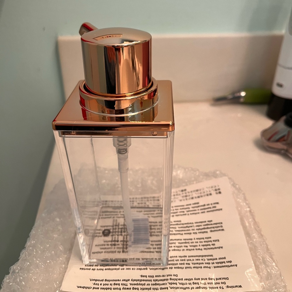 Rose Gold pump soap dispenser